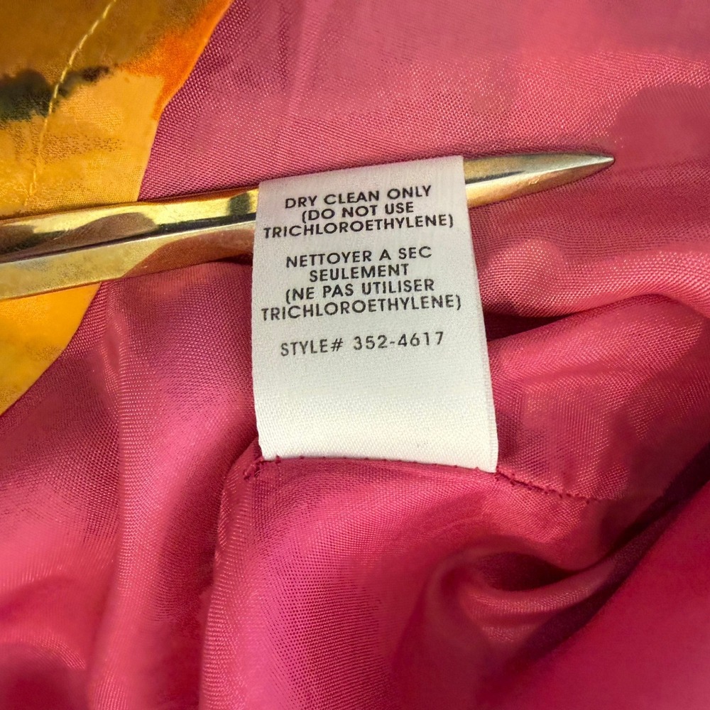 Nanette Lepore Bright Watercolor Zip Front Cotton Dress Size 4 Pockets EUC - Picture 9 of 12